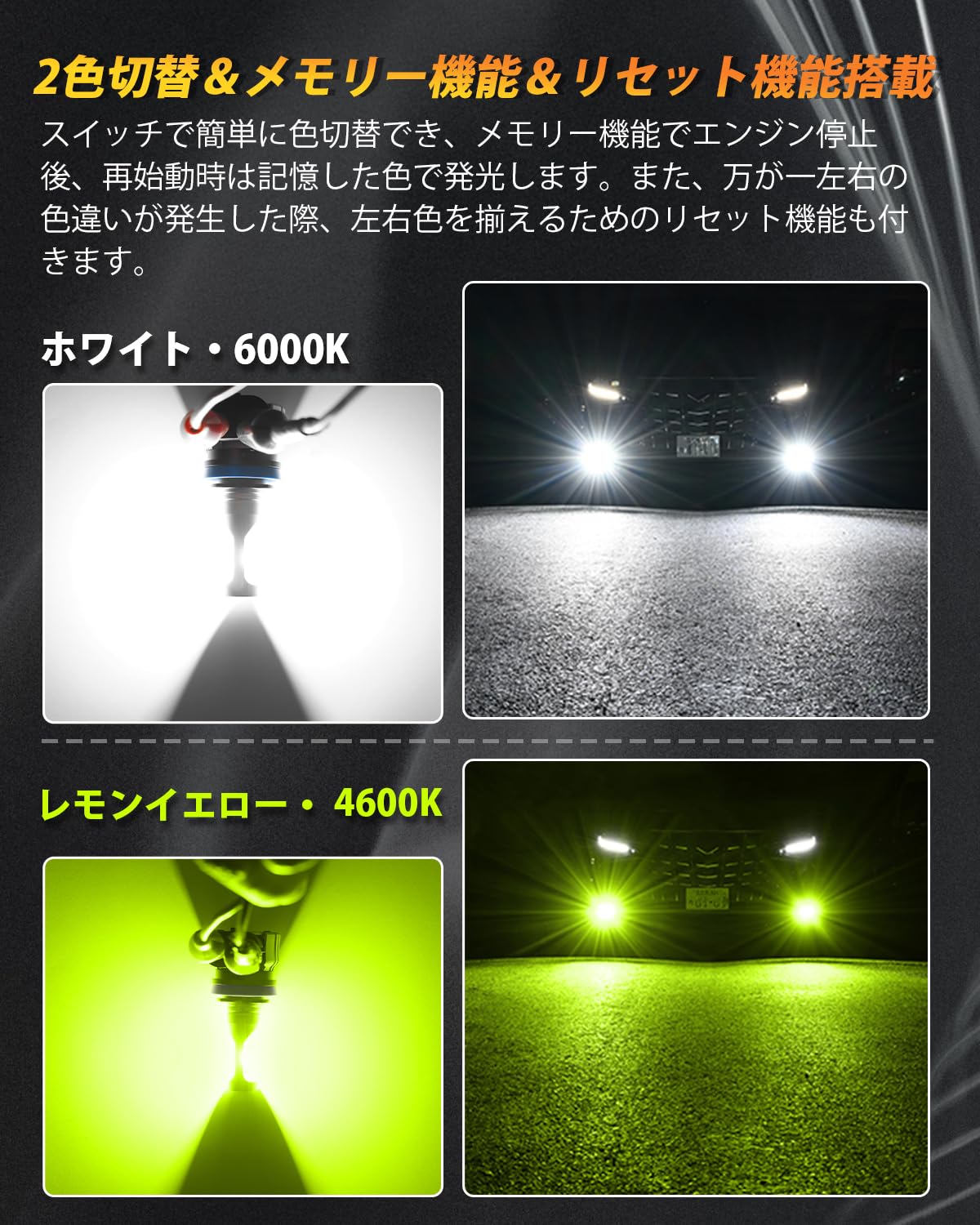 Amazon | 【2色メモリー機能付き】BORDAN h8 h11 フォグランプ 爆光